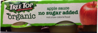 Applesauce No Sugar Added (Org) 6/4oz